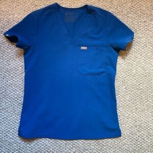 Figs Catarina scrub top - royal blue - xs